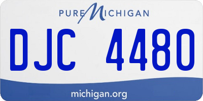 MI license plate DJC4480