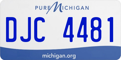 MI license plate DJC4481