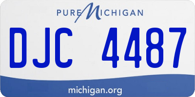MI license plate DJC4487