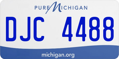 MI license plate DJC4488