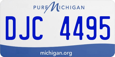MI license plate DJC4495
