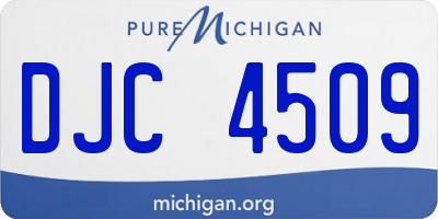 MI license plate DJC4509