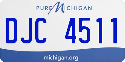 MI license plate DJC4511
