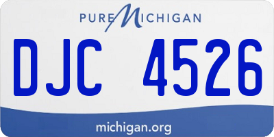 MI license plate DJC4526