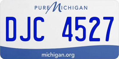 MI license plate DJC4527