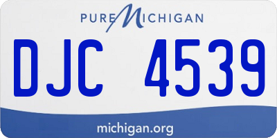 MI license plate DJC4539