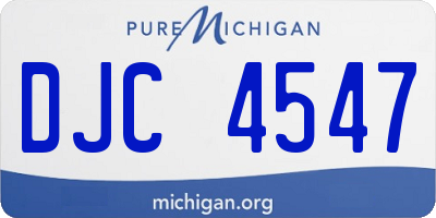 MI license plate DJC4547