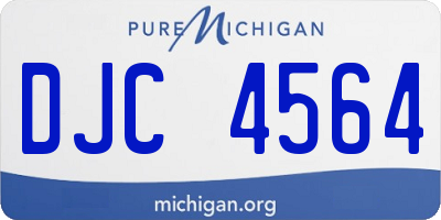 MI license plate DJC4564