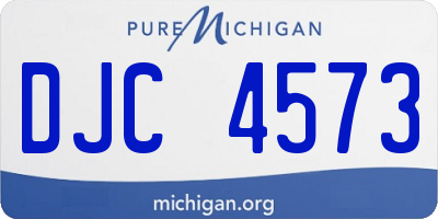MI license plate DJC4573