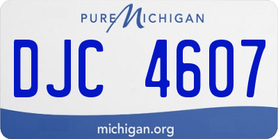 MI license plate DJC4607