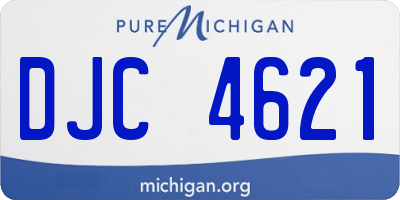 MI license plate DJC4621