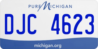 MI license plate DJC4623