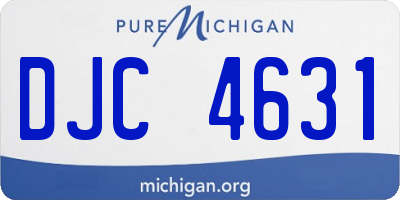 MI license plate DJC4631