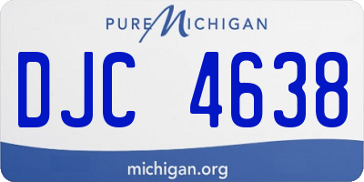MI license plate DJC4638