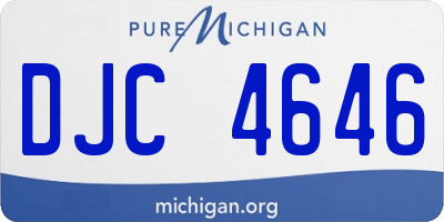 MI license plate DJC4646