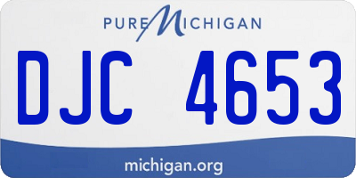 MI license plate DJC4653