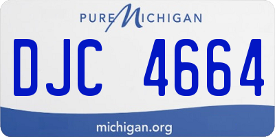MI license plate DJC4664