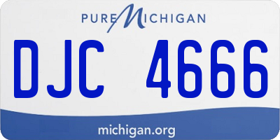 MI license plate DJC4666