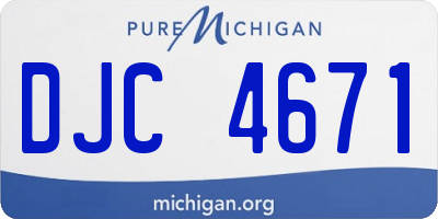MI license plate DJC4671