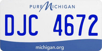 MI license plate DJC4672