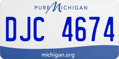 MI license plate DJC4674