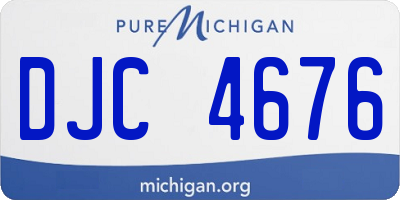 MI license plate DJC4676