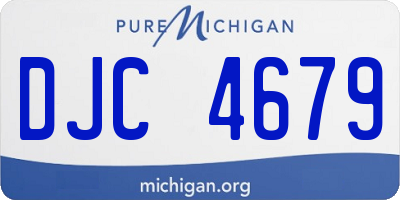 MI license plate DJC4679