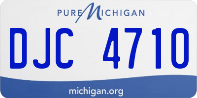 MI license plate DJC4710