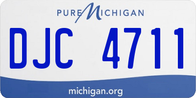 MI license plate DJC4711