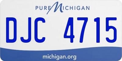 MI license plate DJC4715