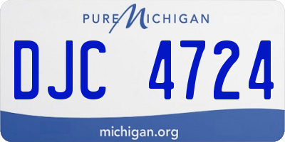 MI license plate DJC4724