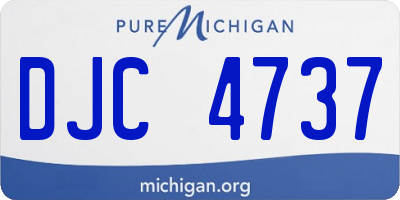 MI license plate DJC4737