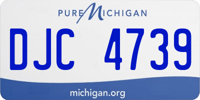 MI license plate DJC4739