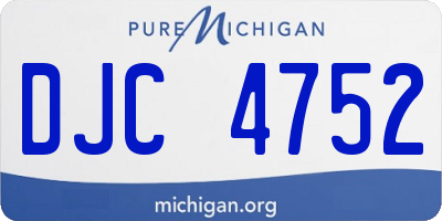 MI license plate DJC4752