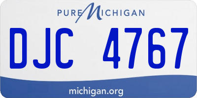MI license plate DJC4767