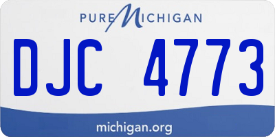 MI license plate DJC4773