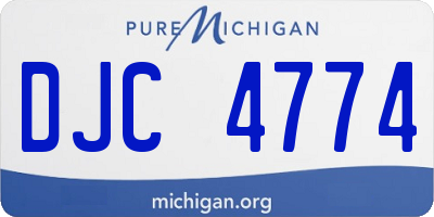 MI license plate DJC4774