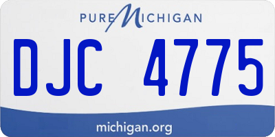 MI license plate DJC4775