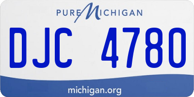 MI license plate DJC4780