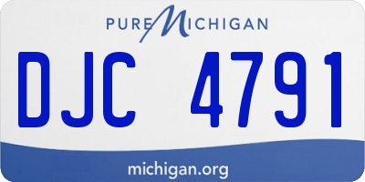 MI license plate DJC4791