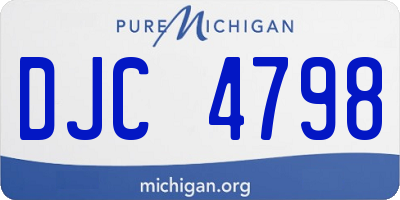 MI license plate DJC4798