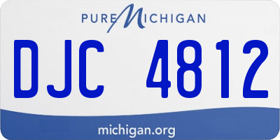 MI license plate DJC4812