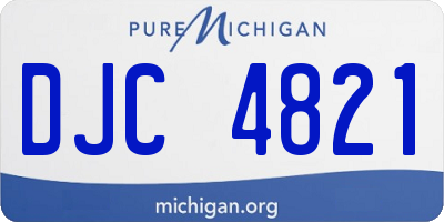 MI license plate DJC4821