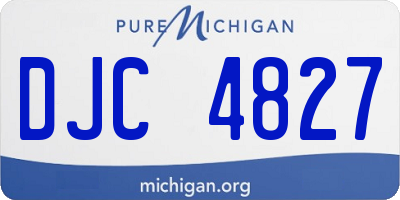 MI license plate DJC4827