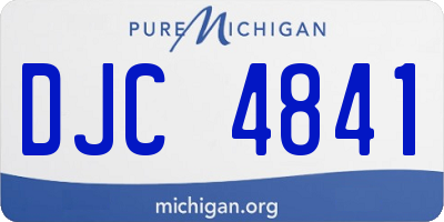 MI license plate DJC4841