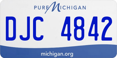 MI license plate DJC4842