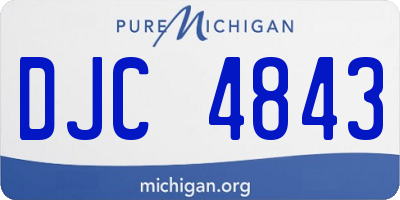 MI license plate DJC4843