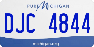 MI license plate DJC4844