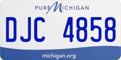MI license plate DJC4858