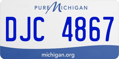 MI license plate DJC4867